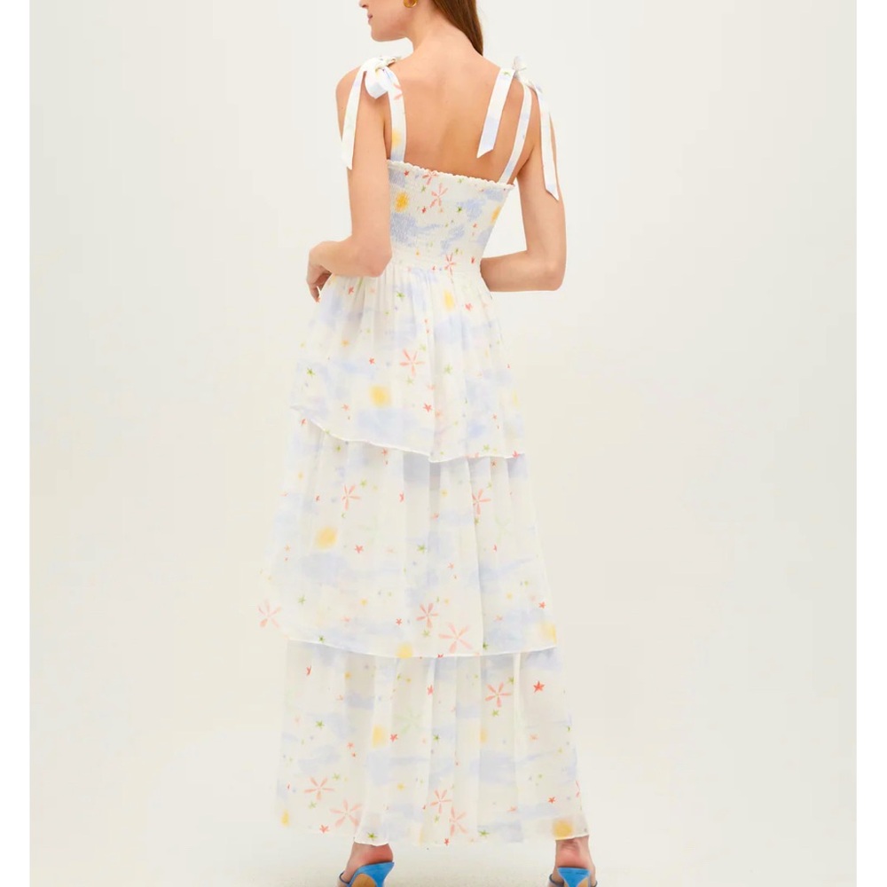 Hill House Elise Nap Dress - Celestial Floral Georgette, Sz M